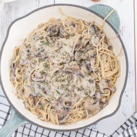 Image of Vegan One Pot Creamy Mushroom Pasta Recipe