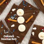 Chocolate Snowman Bark