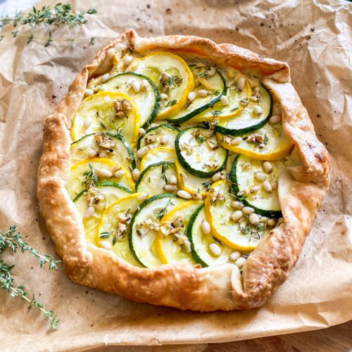 Roasted Squash and Zucchini Galette