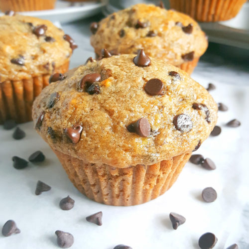 Image of Healthy Greek Yogurt Chocolate Chip Banana Muffins