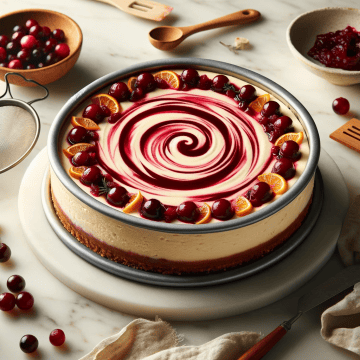 Image of Cranberry Orange Cheesecake Recipe: A Zesty Thanksgiving Treat