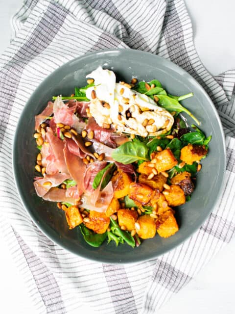 Burrata, Prosciutto, & Butternut Squash Salad