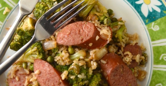 Anything Goes! Smoked Sausage and Rice Skillet Recipe