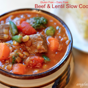 Beef & Lentil Slow Cooker Stew, Gluten Free Dairy Free