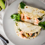 Spot Prawn and Raja Enchiladas with Buttermilk Sauce