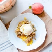 Fresh Peach Crisp {Farmhouse Kitchen Recipe}