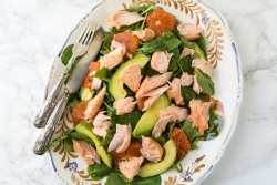 Salmon, Avocado, And Spinach Salad
