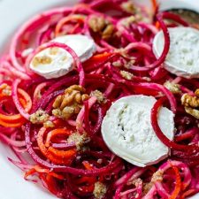 Raw Beet Salad With GoatsCheese & Walnut Dressing