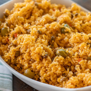 Arroz Con Gandules, Moro de Gandules, Rice with Pigeon Peas