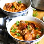 Filipino Style Pork and Linguica White Bean Soup (Habichuelas)