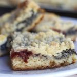 Kleckskuchen - Cherry Poppy Seed Streusel Cake