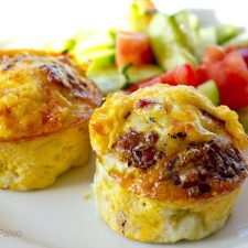 Egg Muffins with Onion Salami & Halloumi