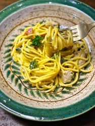 Healthy-Ish Chicken Bacon Broccoli Alfredo