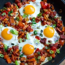 Chorizo & Sweet Potato Egg Skillet