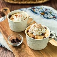 2 Minute Chocolate Chip Banana Mug Cake Recipe