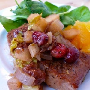 Slow Cooker Apple-Cranberry Pork Chops