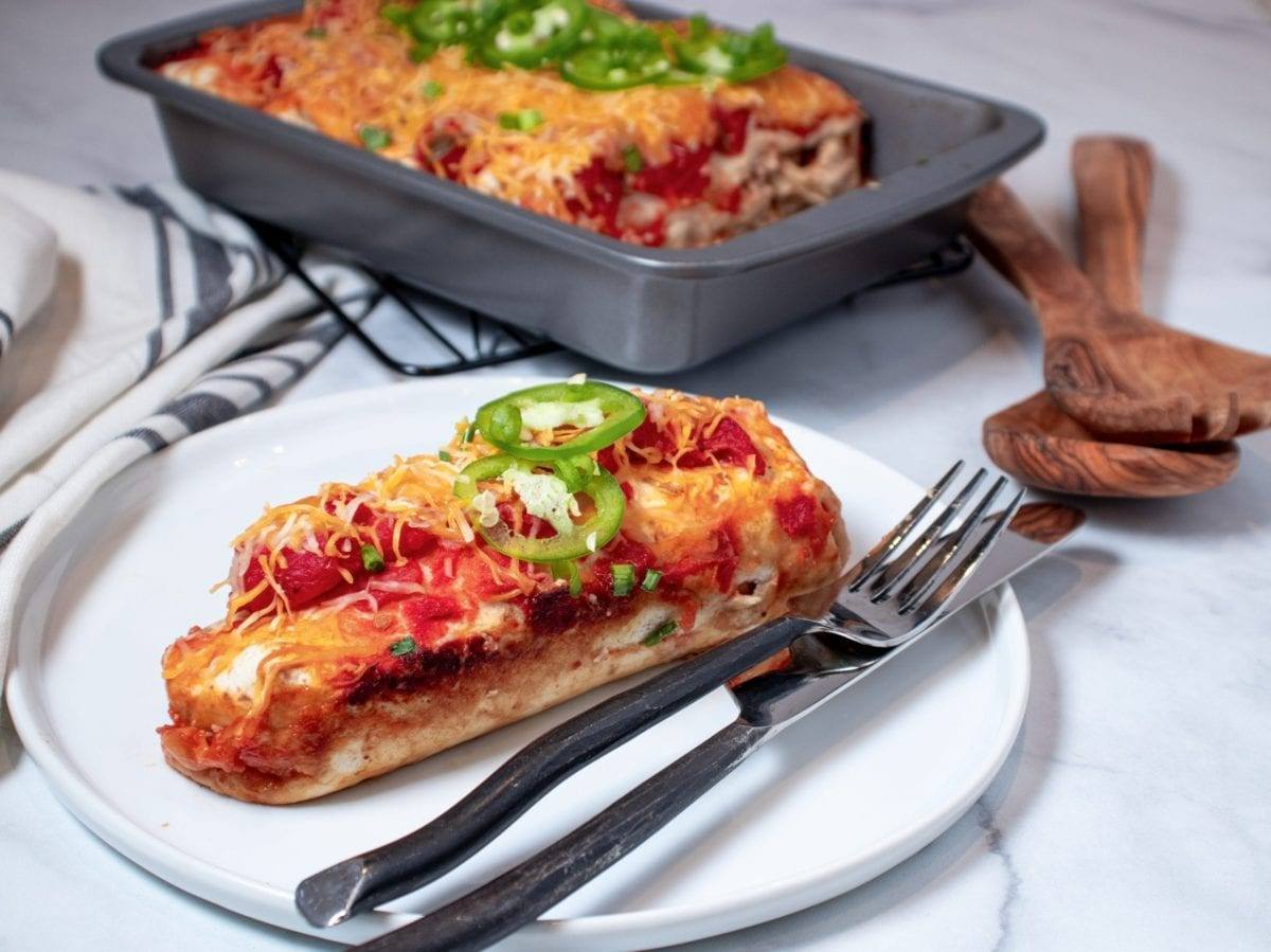 Chicken Enchiladas with Onions and Jalapenos