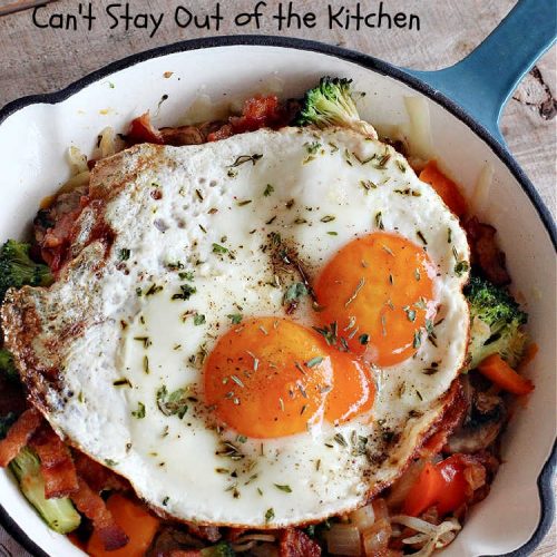 Garden Vegetable Breakfast Skillet With Bacon