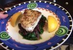 Pan Fried Haddock w/Wilted Spinach and Black Beans