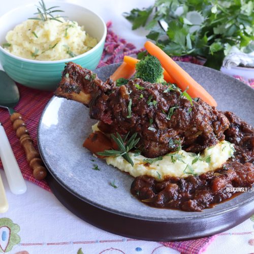 Hubby’s Slow Cooker Lamb Shanks (croc-pot)