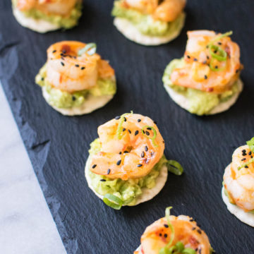 Spicy Shrimp and Smashed Avocado Bites