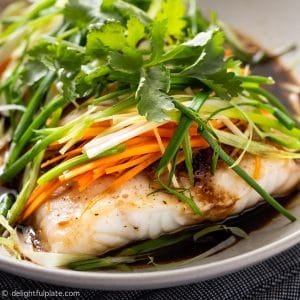 Steamed Fish with Ginger and Soy Sauce