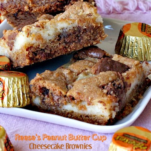 Reese's Peanut Butter Cup Cheesecake Brownies