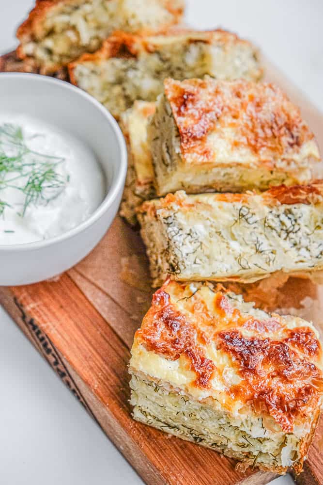 Plăcintă cu Telemea si Marar | Romanian Feta Pie with Dill & Handmade or Store
Bought Phyllo