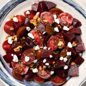 Roasted Beet Salad with Cherry Tomato and Goat Cheese
