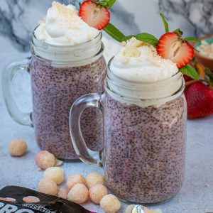 Strawberry Crunch Chia Pudding