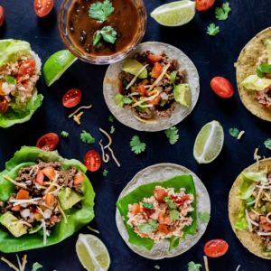 Let’s Party! Beef and Fish Tostadas, Tacos and Lettuce Cups