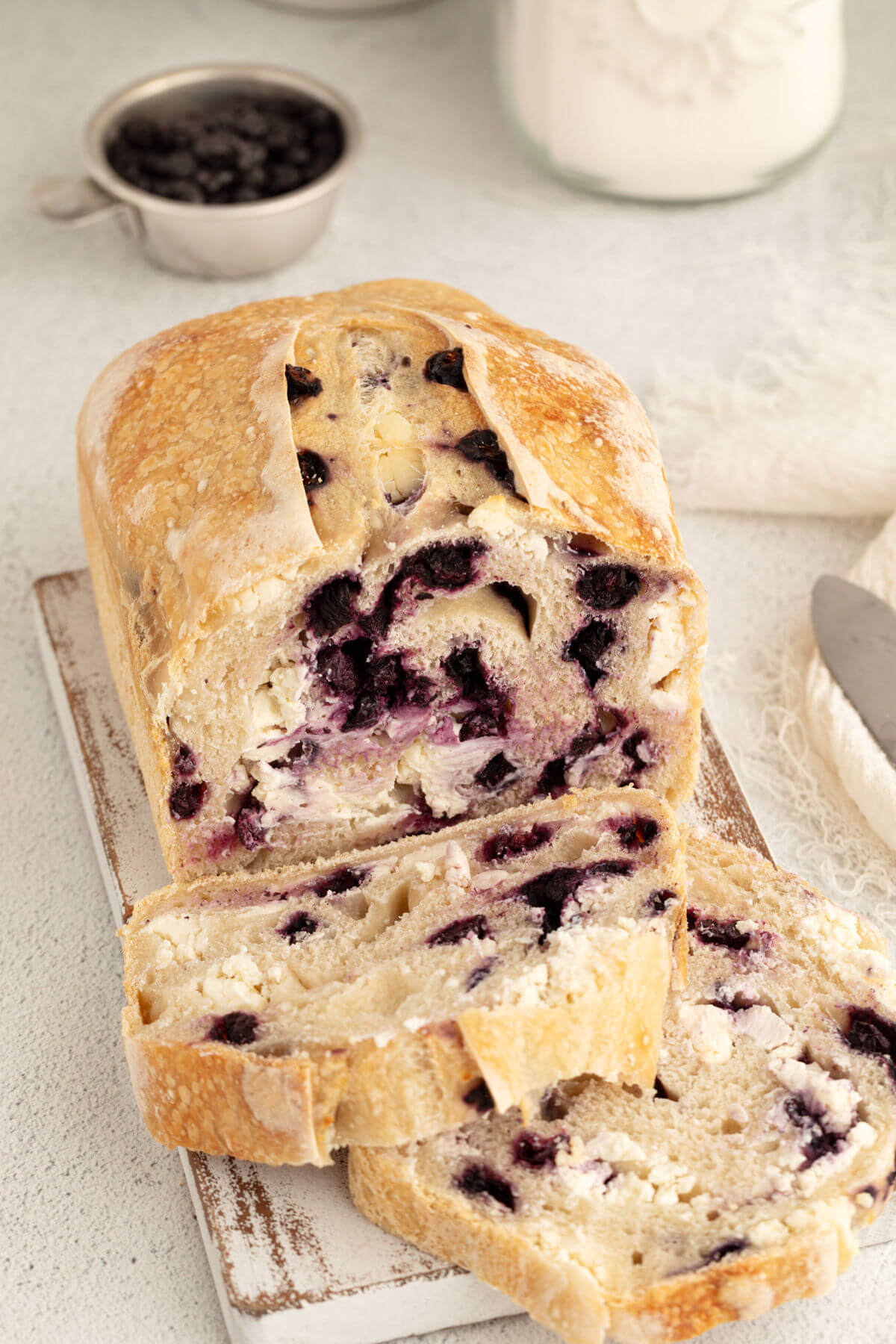 Blueberry Cream Cheese Sourdough Bread