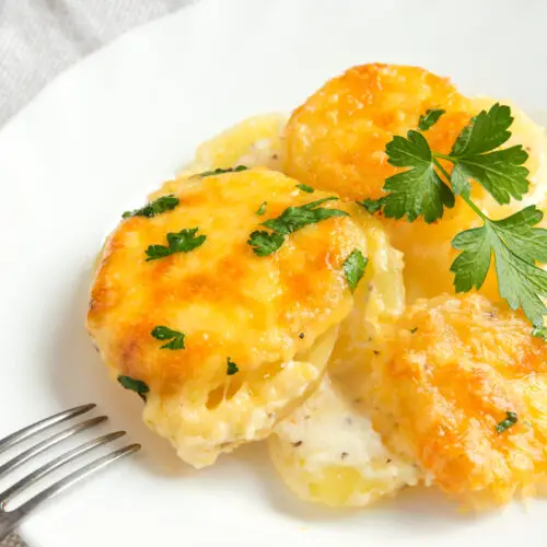 Quick Air Fryer Potatoes Au Gratin