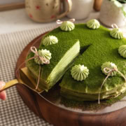 Matcha Mille Crepe Cake