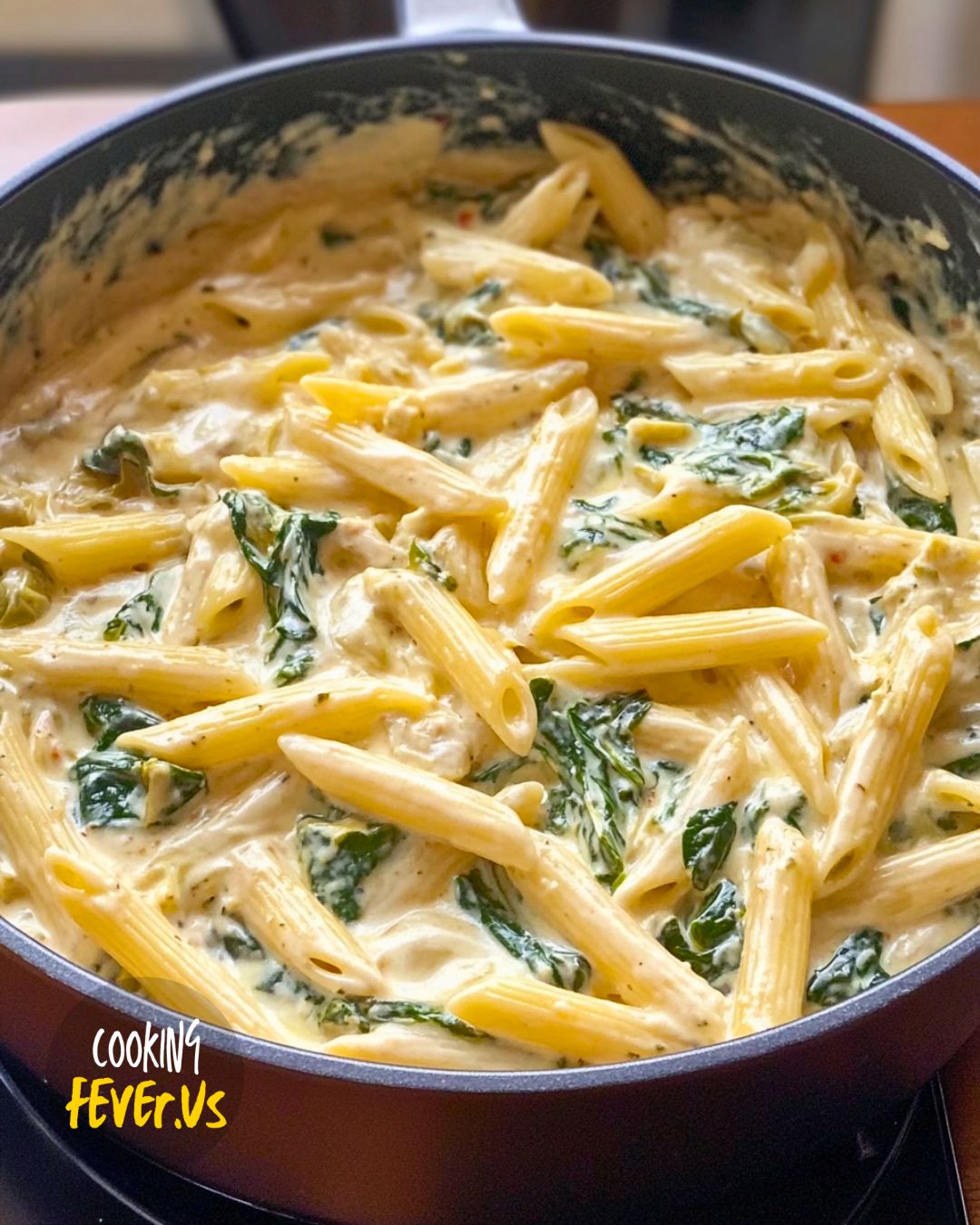Spinach Artichoke Penne Pasta