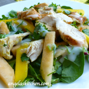 Curried Chicken, Cantaloupe and Mango Salad