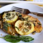 Lemon Chicken Schnitzel with Mint and Capers