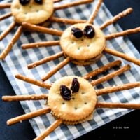Spooky Peanut Butter Cracker Spiders