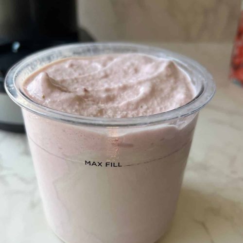 Ninja CREAMi Strawberry Ice Cream (3 ingredients)