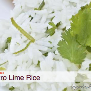 Gluten Free Dairy Free Cilantro Lime Rice with freezer instructions