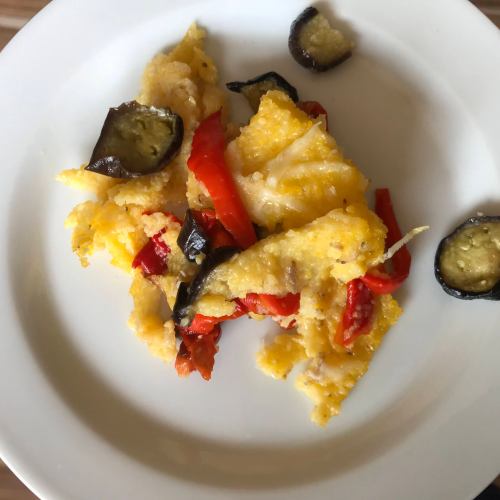 Baked Polenta with Eggplant and Sweet Peppers