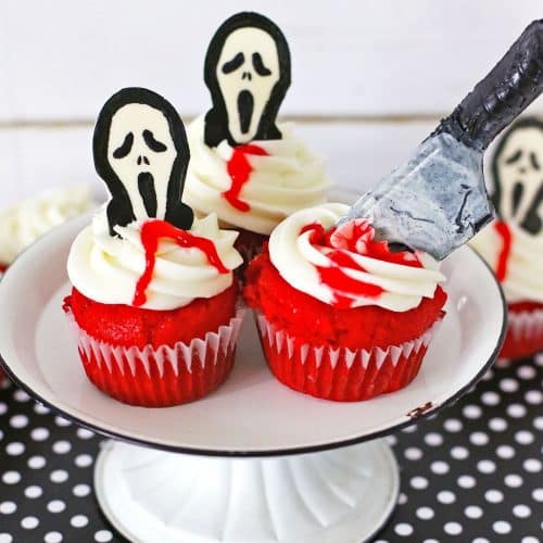 Scary Halloween cupcakes