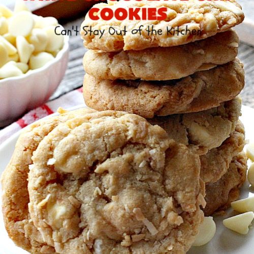 Toasted Coconut White Chocolate Chip Cookies