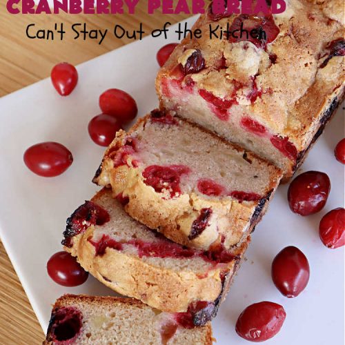 Gluten Free Cranberry Pear Bread
