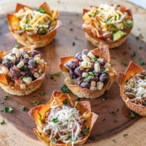 BAKED WONTON CUPS – 3 APPETIZERS