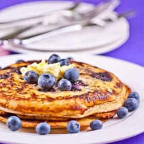 Blueberry Pancakes with Whipped Lemon Butter