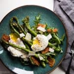 Roasted Asparagus with Parmesan, Crispy Prosciutto and Eggs