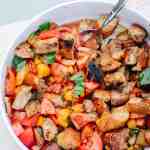 Grilled Peach Panzanella Salad