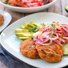 Paleo Salmon Cakes With Pretty Pink Slaw
