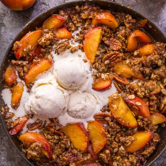Bourbon Pecan Peach Crisp